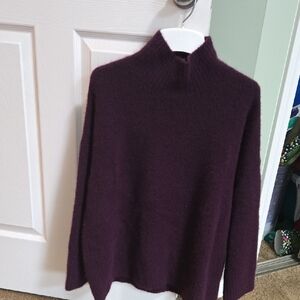 Eileen Fisher Rich Plum Turtleneck Sweater